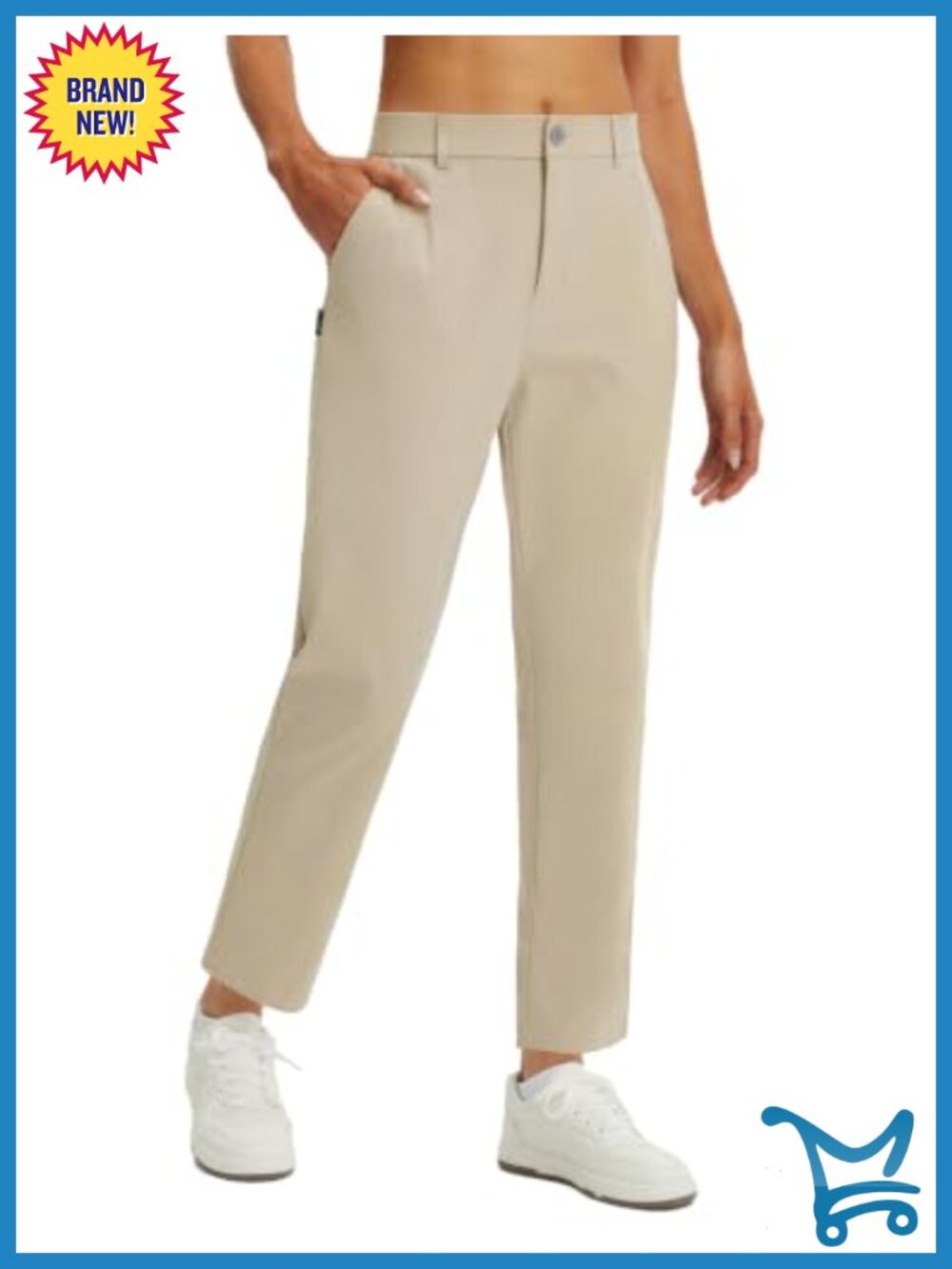 Women's Golf Pants Straight Leg Work Casual Slacks